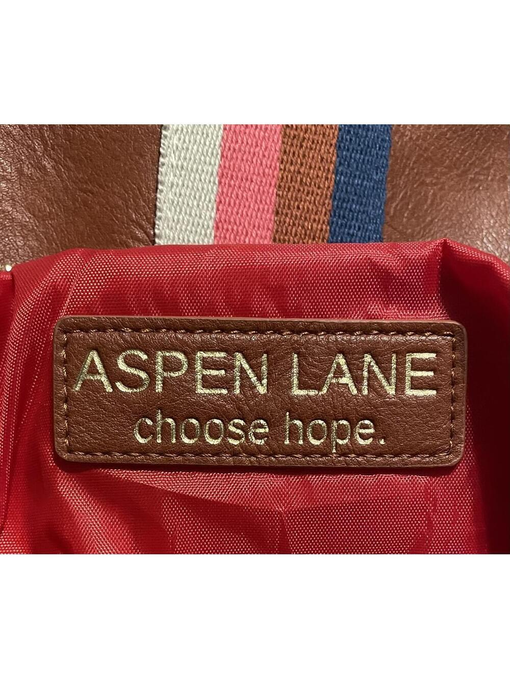 Aspen Lane, Cognac + Multi Stripe Vegan Crossbody, Belt Bag + Clutch - Picture 5 of 5
